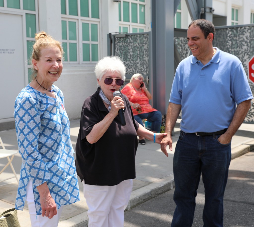 Councilman Costa Constantinides (far right), with Mount Sinai Queens Executive Director Caryn A. Schwab and UCCA President Rose Marie Poveromo.